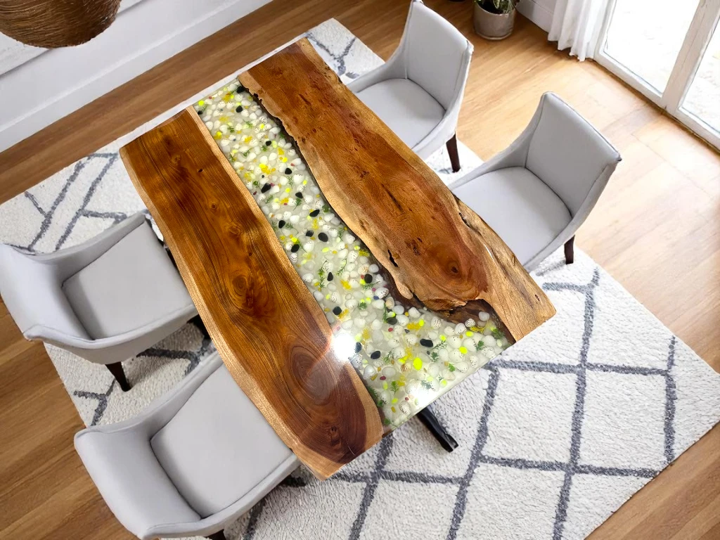 Modern Live Edge Epoxy River Tables - Custom Designs Available